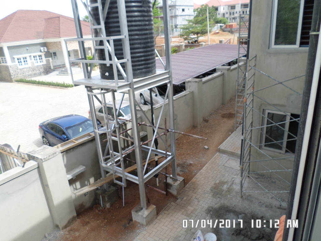 Custom Metallic Stand for Elevated Water Tank