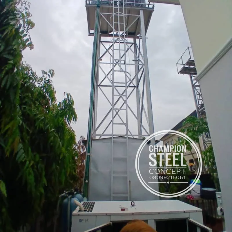 Heavy-Duty Elevated Steel Water Tank Tower (Tank Stand)