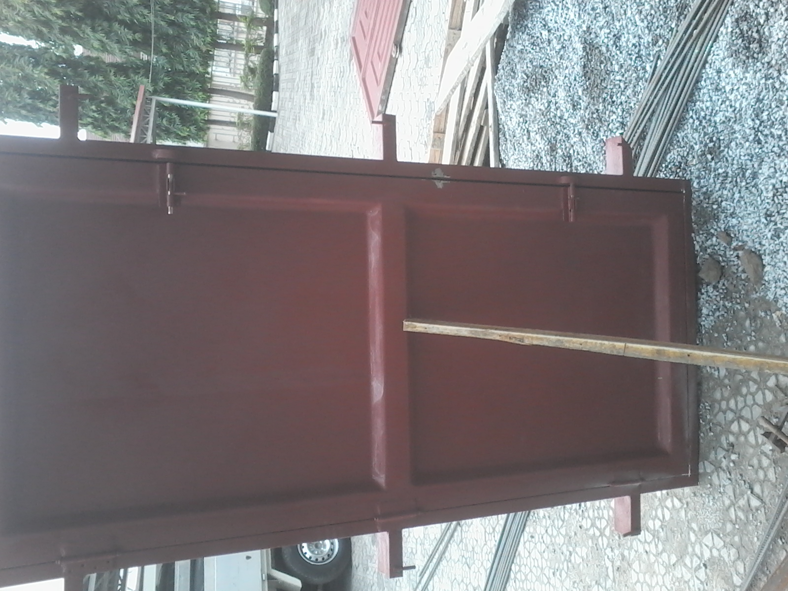 Heavy-Duty Solid Panel Access Door – Maroon Industrial Finish