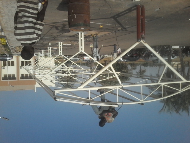 Large-Scale car park – White Structural Steel Installation