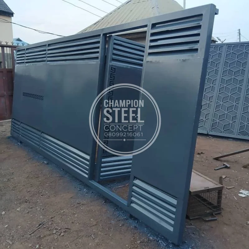 Modern Black Steel Gate with Sleek Contemporary Finish