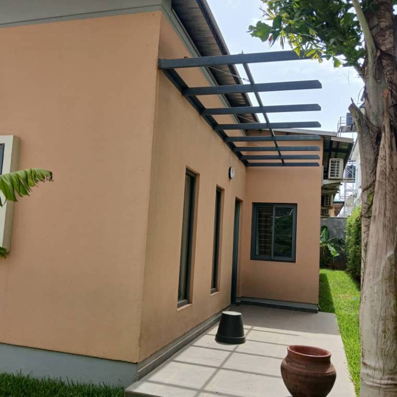 Modern Sleek Steel Pergola with Clean Lines