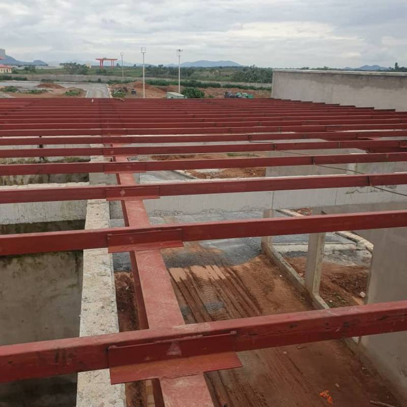 Premium Red Metallic Steel Roofing System