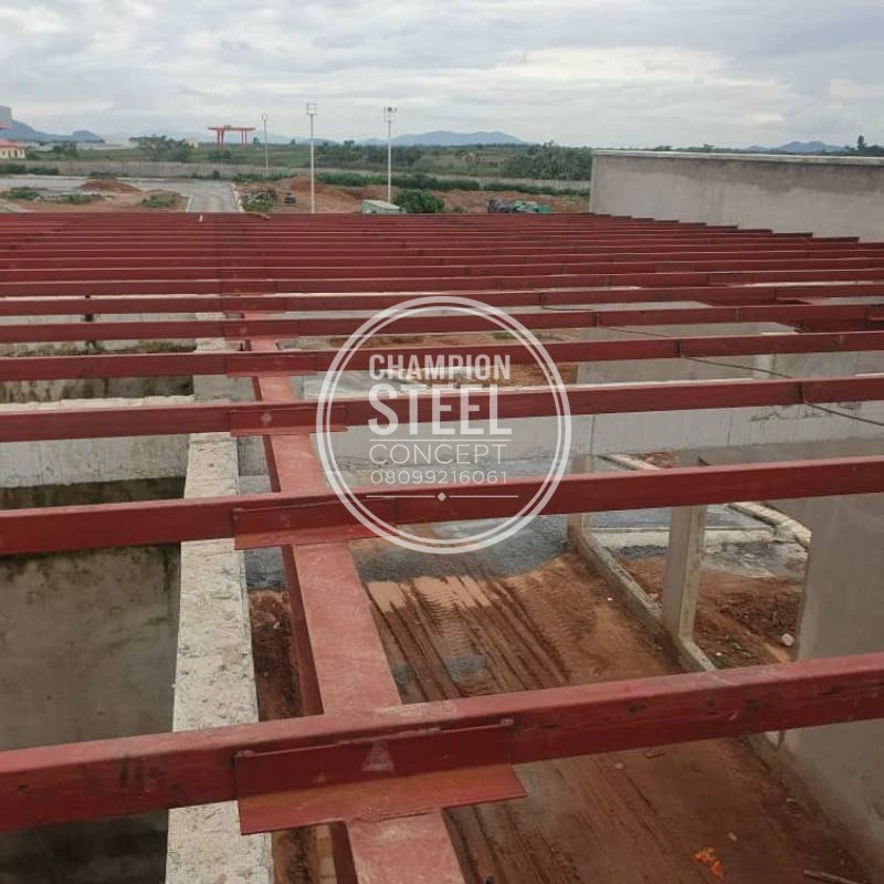 Premium Red Metallic Steel Roofing System