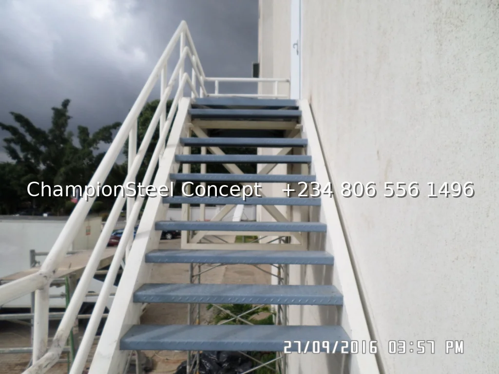 Custom metal staircase constructions