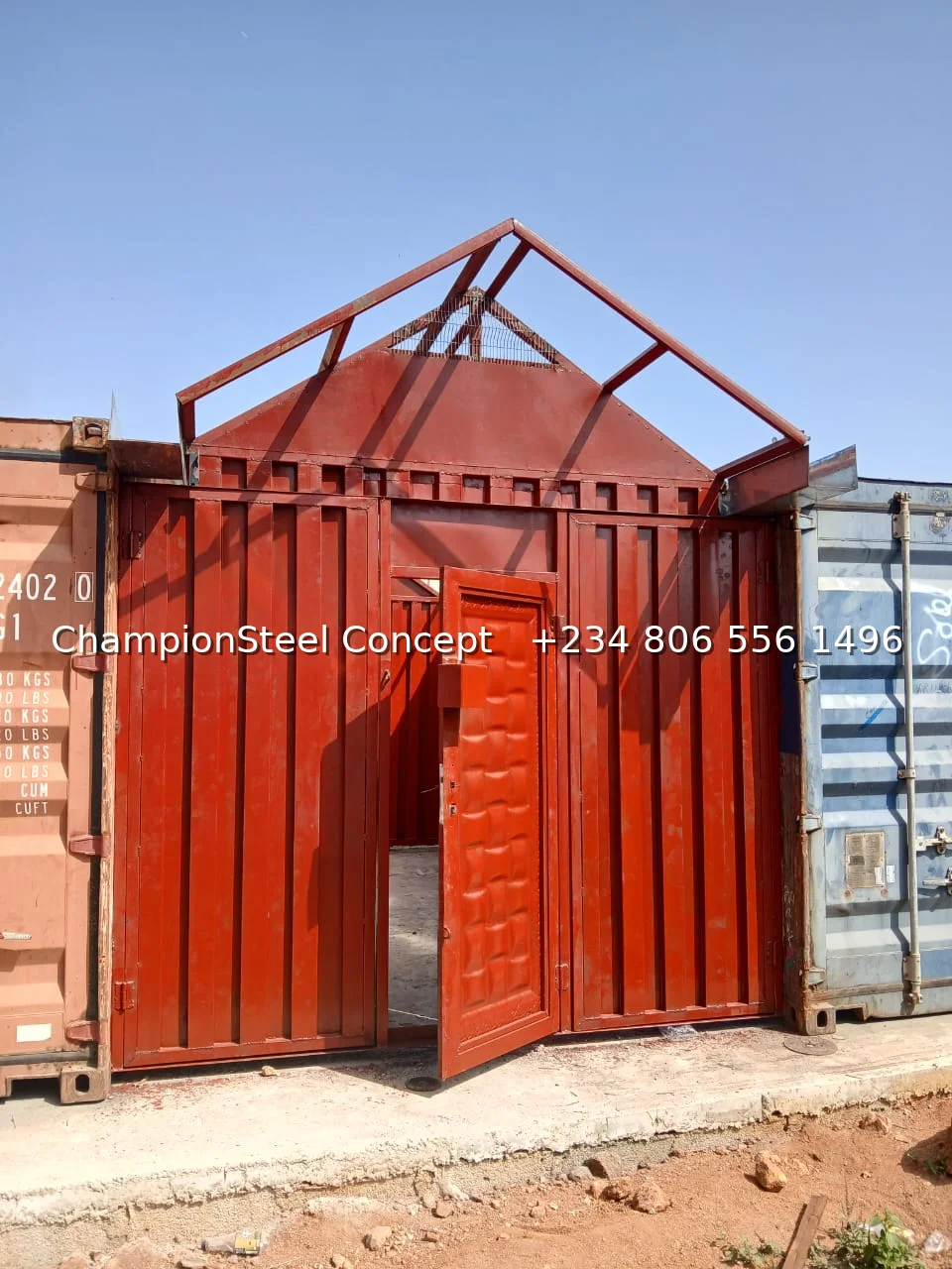 Custom Metallic Gate  Container Enclosure