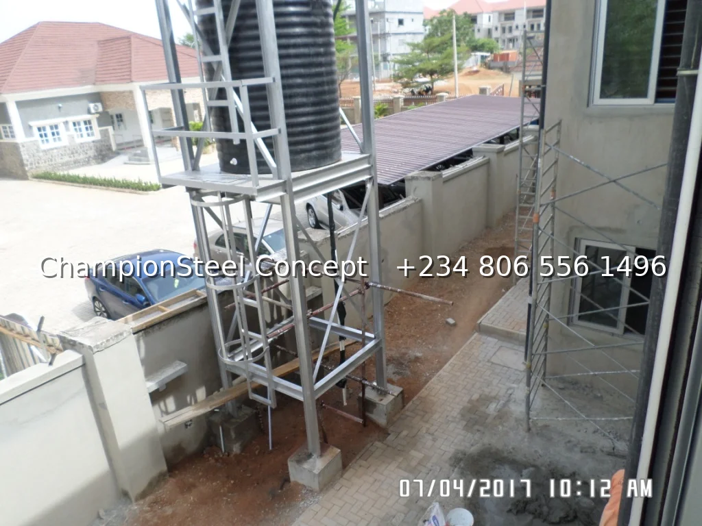 Custom Metallic Stand for Elevated Water Tank