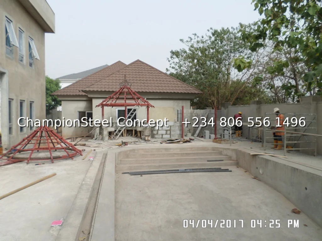 Custom Round Metallic Hut Roof Fabrication